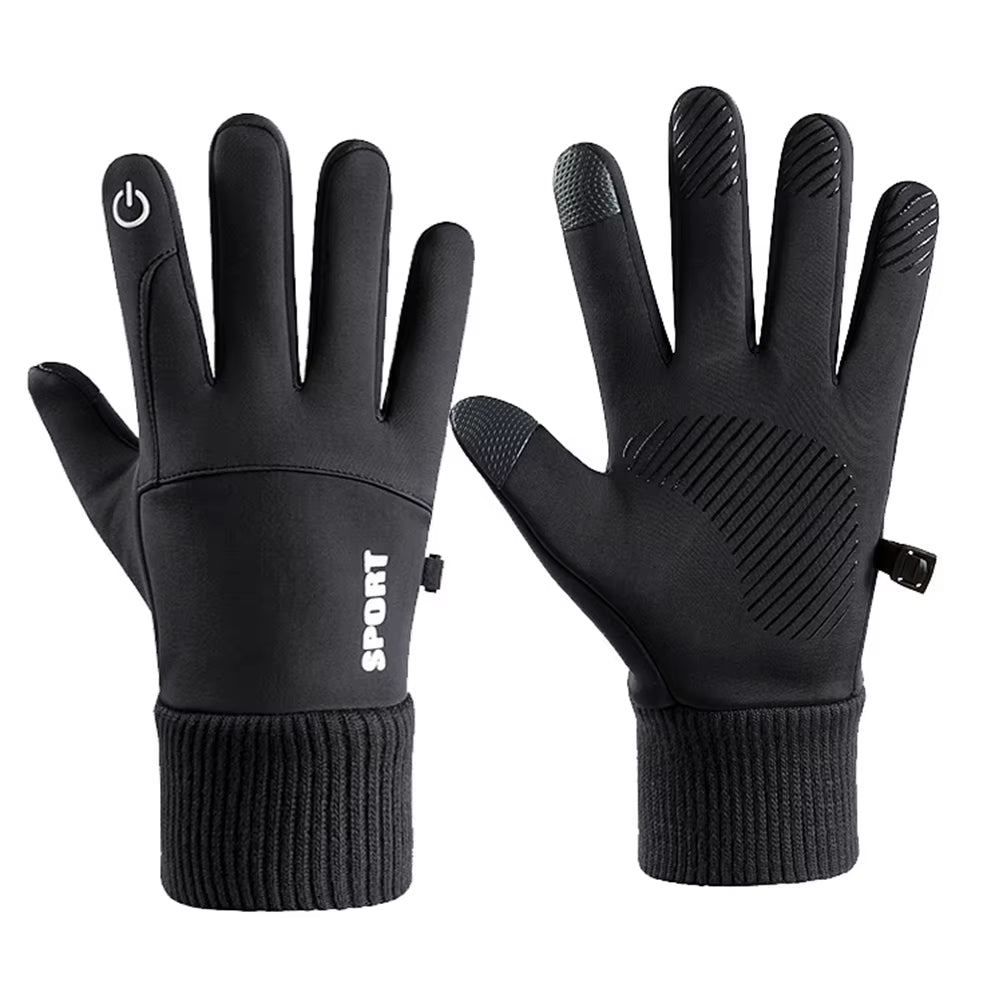 Motorcycle Gloves Guantes Winter Warm Full Fingers Heated Gloves Waterproof Heating Hand Moto Ski Touch Screen Fleece Gloves