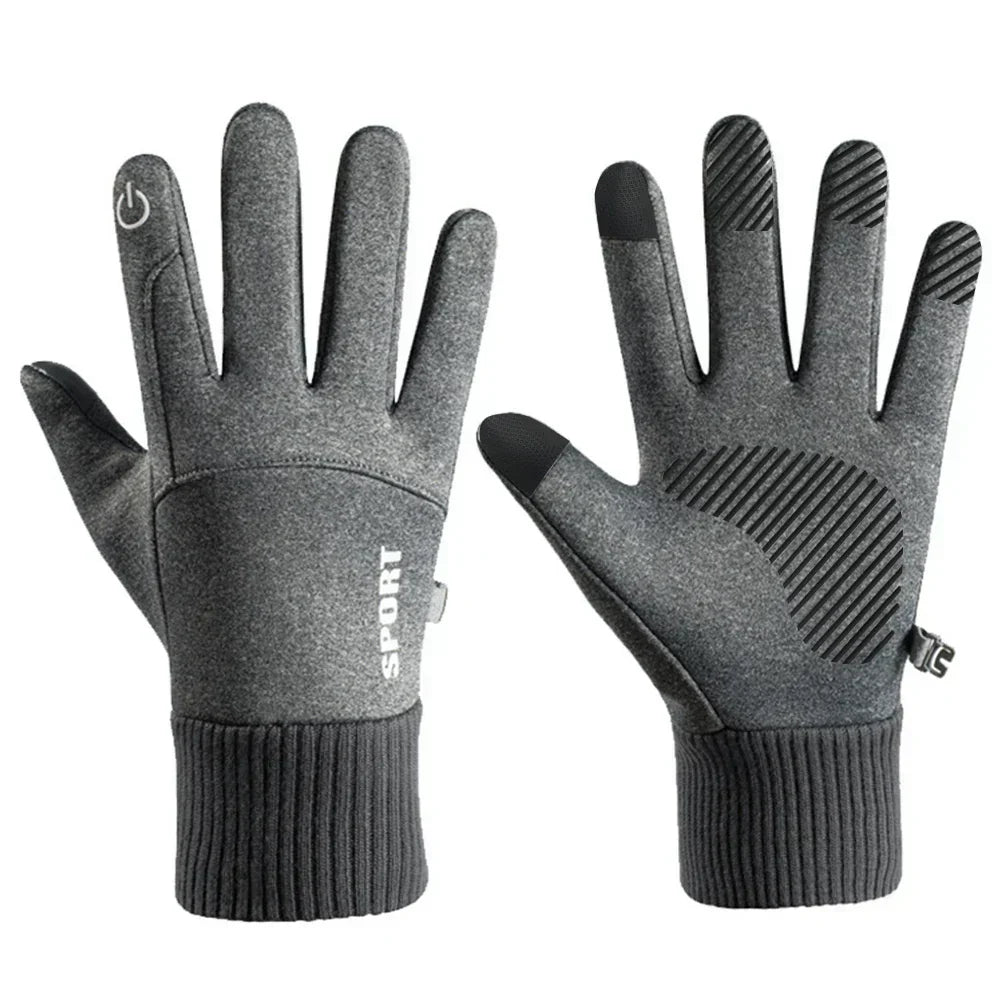 Motorcycle Gloves Guantes Winter Warm Full Fingers Heated Gloves Waterproof Heating Hand Moto Ski Touch Screen Fleece Gloves